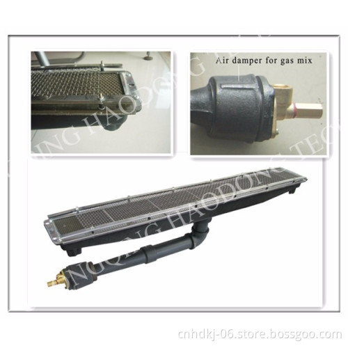 Gas catalytic infrared burner for powder coating oven and food baking